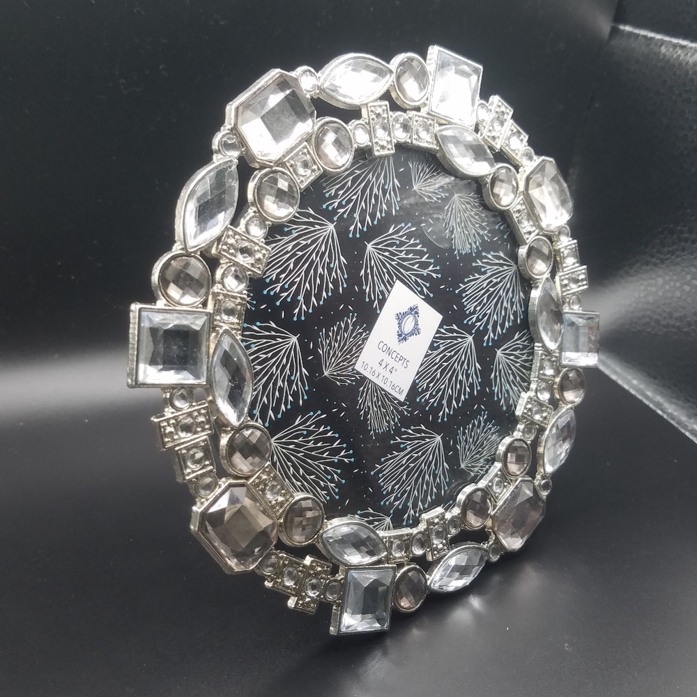 Picture Photo Frame With Chunky Clear Rhinestones - Picture 7 of 10